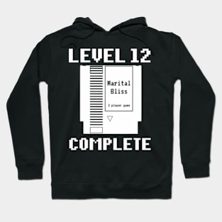 Level 12 Complete  Couples 12th Wedding Hoodie